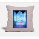 Cosmic Flamingo Light Taupe Pillow